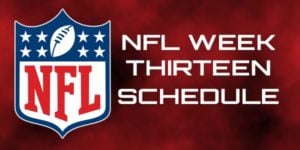 2015 NFL Week 13 Odds and Schedule