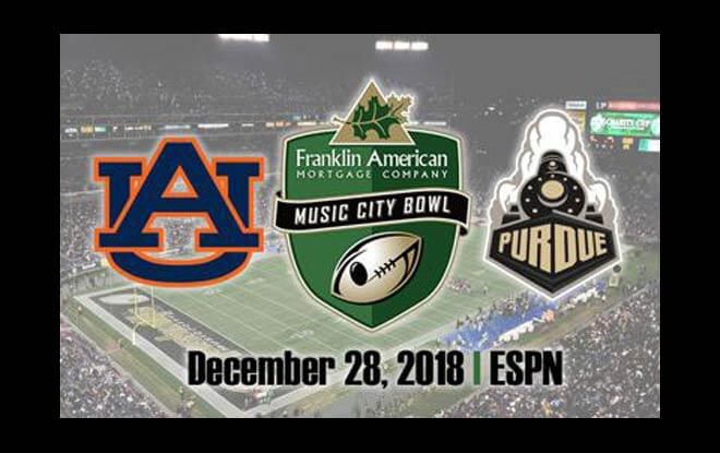 Music City Bowl 2018 Betting Prediction: Purdue vs. Auburn