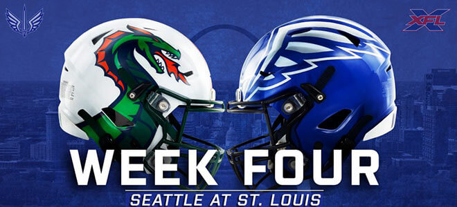 Seattle Dragons vs. St. Louis BattleHawks XFL Week 4 Betting Predictions
