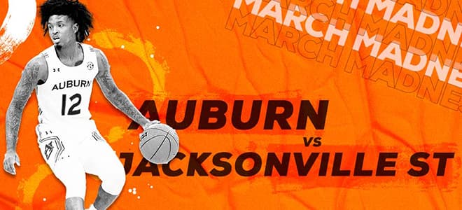 Jacksonville State Gamecocks vs. Auburn Tigers Odds and March Madness Predictions